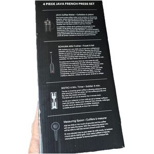 BODUM 8 Cup Java 4pc Coffee‎ French Press - Frother,  Spoon, Timer